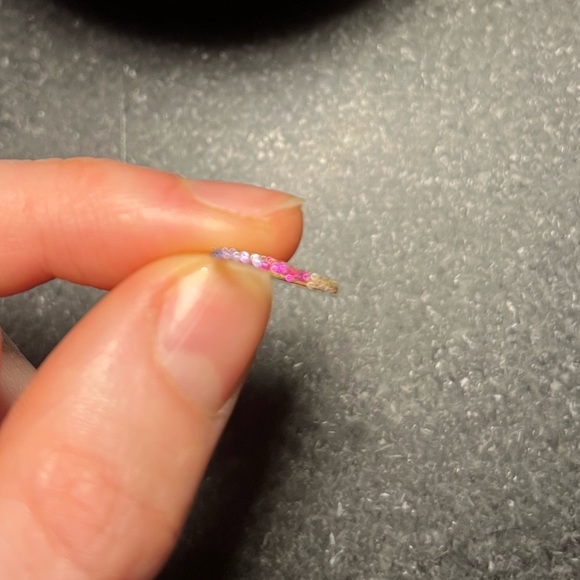 Rainbow stones gold plated ear cuff - Picture 5 of 5